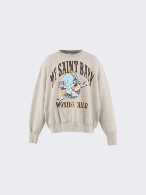 SAINT M×××××× Baby Michael Crewneck Sweatshirt Grey