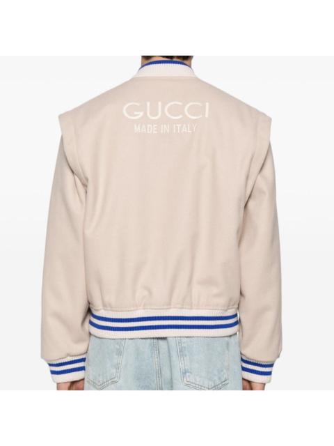 GUCCI Gucci Embroidered Wool Bomber in Medium