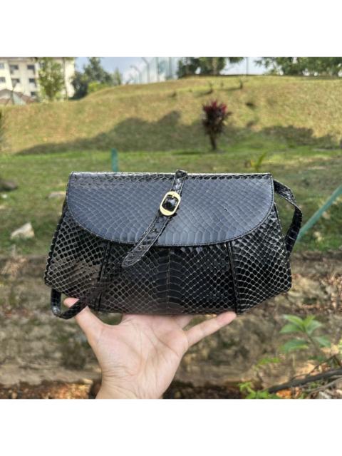 FERRAGAMO Salvatore Ferragamo Vintage Snakeskin Shoulder Bag