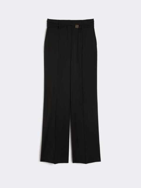Sportmax Flared stretch woollen cloth trousers - BLACK