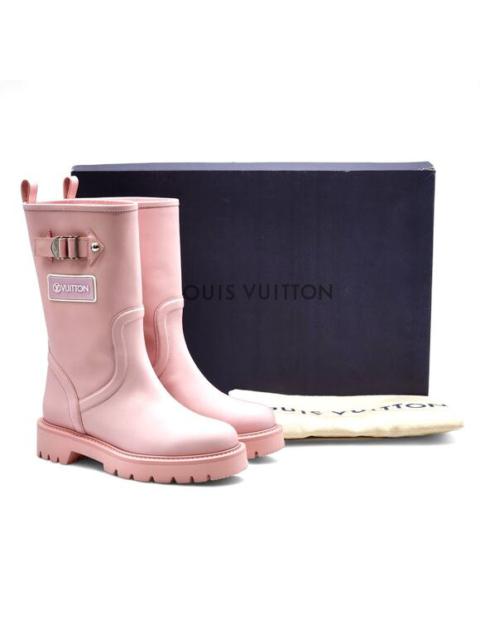 Louis Vuitton Rubber Territory Flat Boots Rose Clair Pink 1A9HA3 EU 36 US 6 NWB