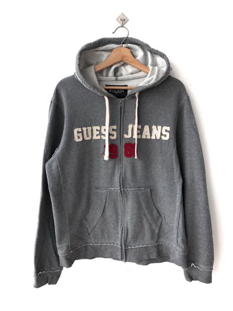 Other Designers Guess - Guess Jeans Embroidered Spellout Logo Zip Up Hoodies
