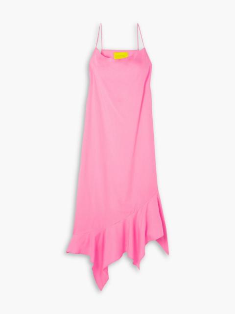 Other Designers Ruffled TENCEL™ midi slip dress