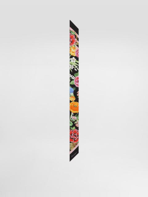 Dolce & Gabbana Floral-print twill headscarf (6x100)