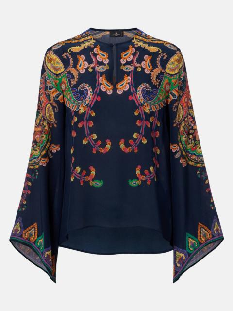 Etro Paisley printed silk blouse