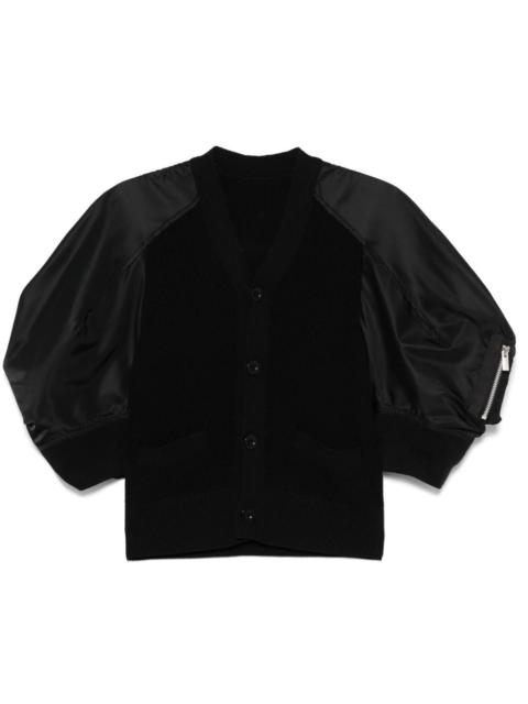 sacai Sacai Women Cotton And Nylon Cardigan