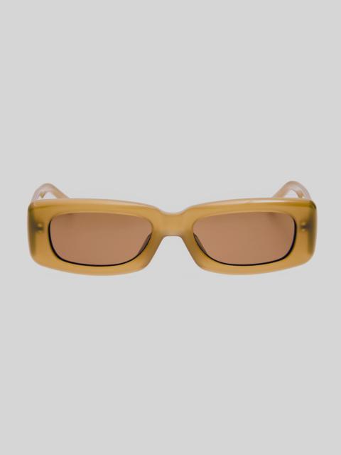 LINDA FARROW Mini Marfa Sunglasses in Mastice