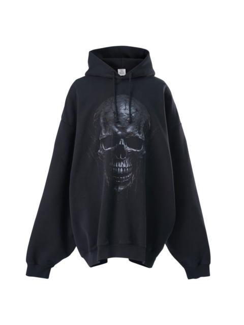 VETEMENTS SKULL METAL HOODIE (BLACK)