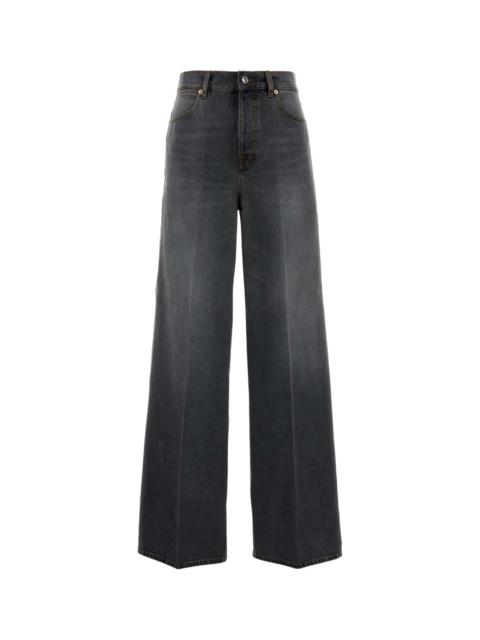 GUCCI Gucci Women Dark Grey Denim Wide-Leg Jeans