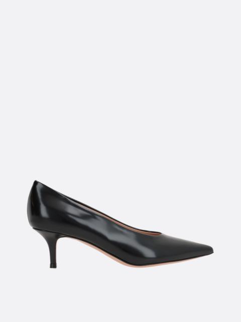 Gianvito Rossi ROBBIE BRUSHED LEATHER PUMPS