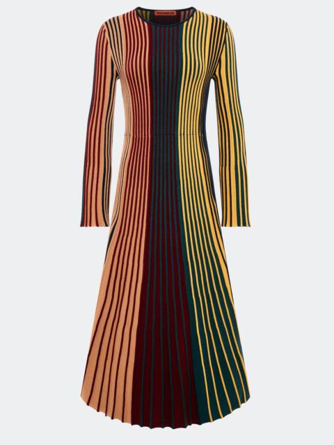 SIMONMILLER Celia Knit Dress In Multi Color Rib