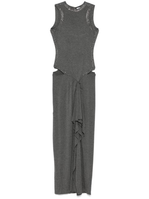 THE ATTICO draped midi dress