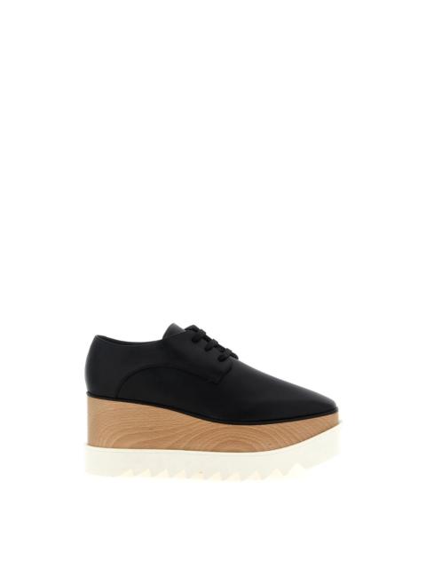 Stella McCartney STELLA MCCARTNEY Elyse Black Leather Lace Up 80mm Platform W