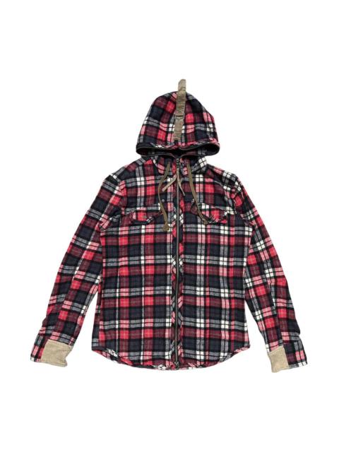 Japanese Brand - PPFM Checker Hoodie Jacket