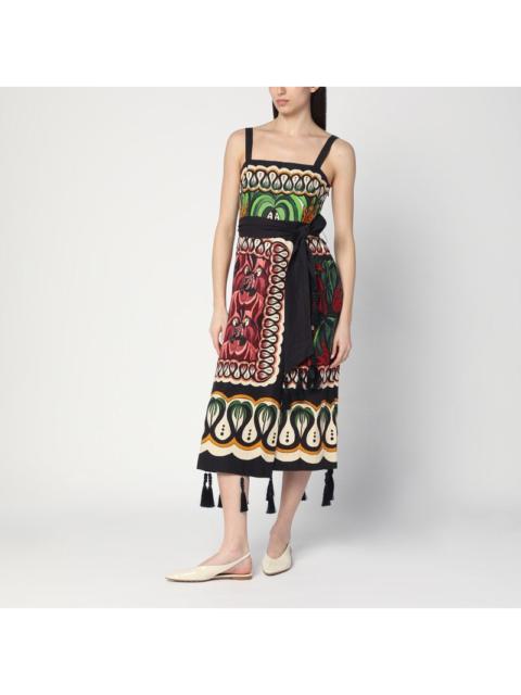 FARM Rio - FARM Rio Coconut Tree Flow Scarf dress in linen blend