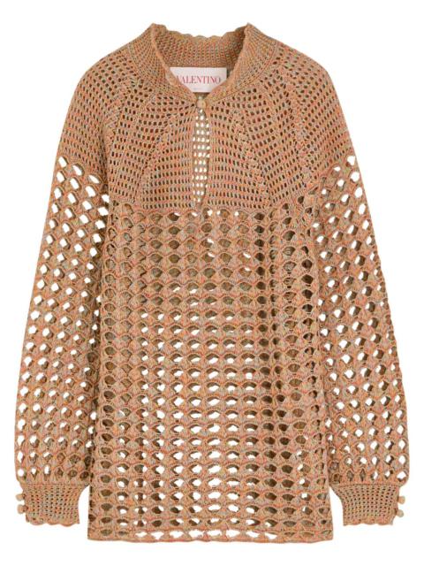 Valentino Garavani Collared Open-knit Jumper