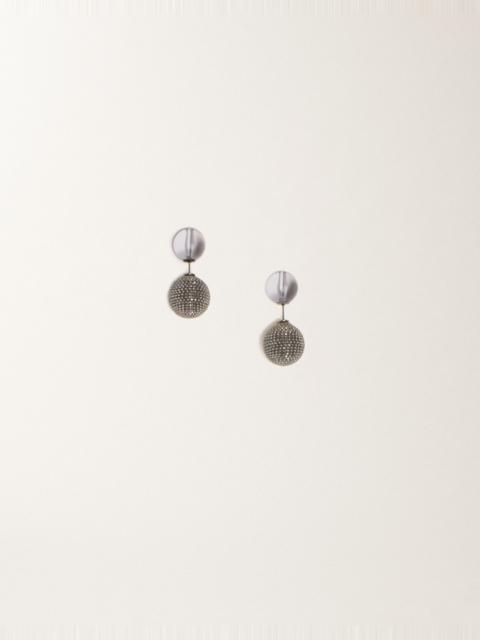 FABIANA FILIPPI Double ball earrings in plexi and filo diamante