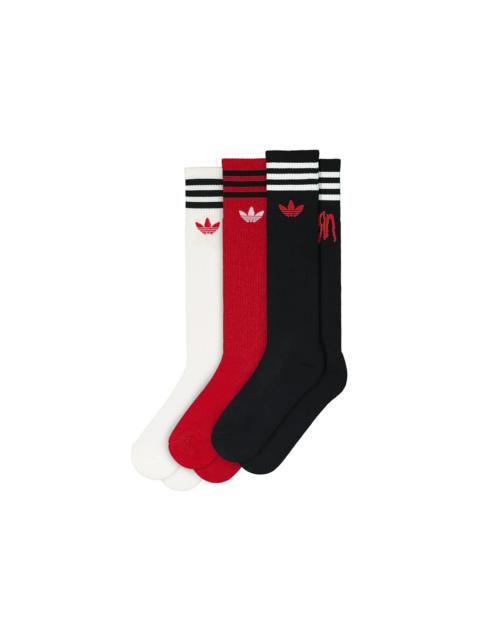 adidas adidas x KoRn Socks (Set of 3) White/Black/Better Scarlet