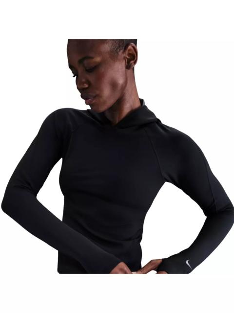 Nike Women's Universa Dri-FIT Slim Hooded Long-Sleeve Top -Black