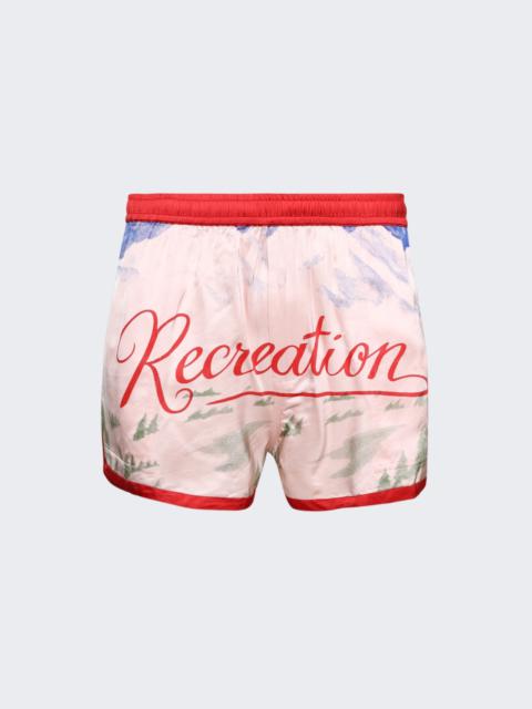 BODE Postcard Gym Shorts Pink