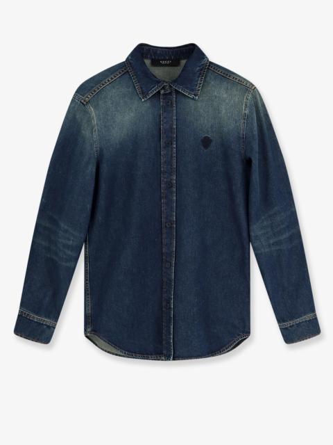 GUCCI Gucci Certified Washed Cotton Denim Shirt Blue