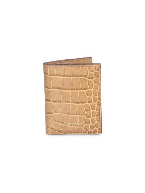 Croco Beige Card Holder