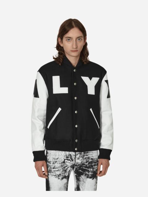 1017 ALYX 9SM Leather Patch Logo Varsity Jacket Black