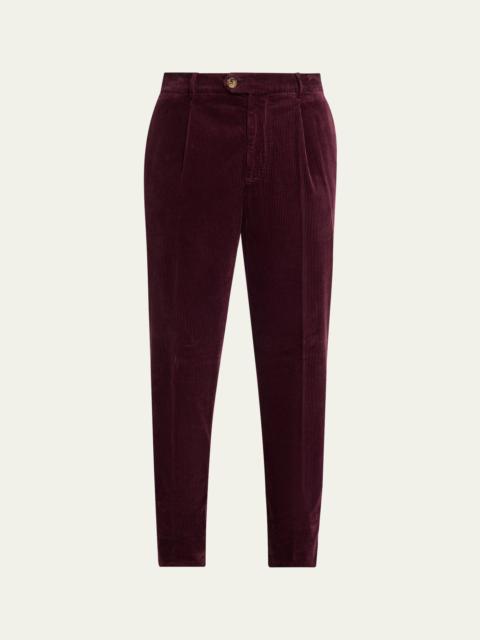 Men's Wide Wale Corduroy Single Pleat Pants