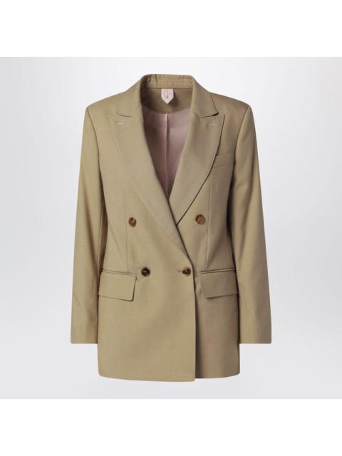 Max Mara Max Mara Camel Wool-Blend Double-Breasted Jacket Women