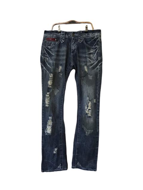 Other Designers If Six Was Nine - In The Attic Flare Distressed Jeans
