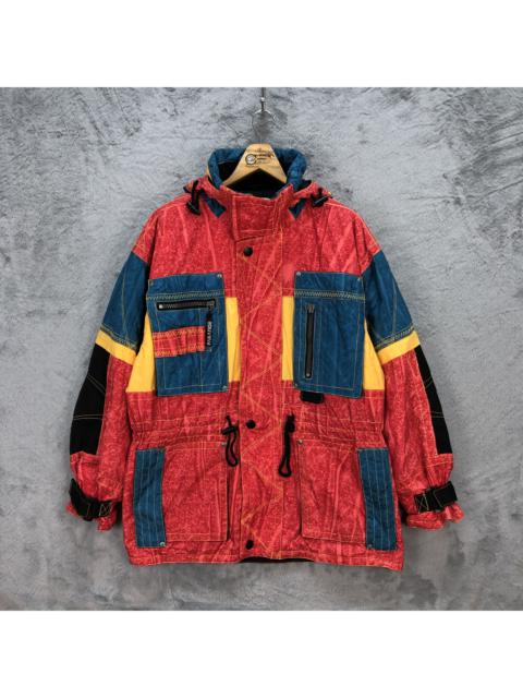 Other Designers Ski - PARADISE MULTICOLOR RED DOWN JACKET #5821-209
