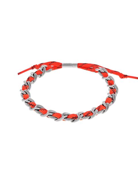 BALENCIAGA Malibu Gourmette Choker in Antique Silver/neon Orange