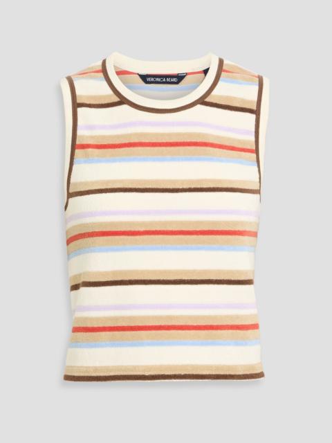 VERONICA BEARD Cullen striped cotton-blend terry tank