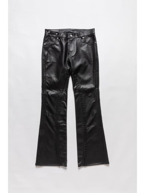 Y/Project $760 Y/Project Hook and Eye Slim Leather Pants
