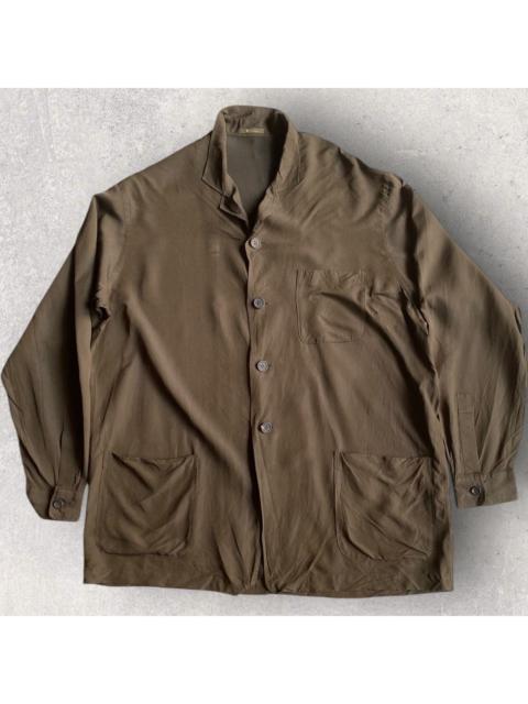Yohji Yamamoto Y’s For Men Brown Rayon Camp Collar Jacket