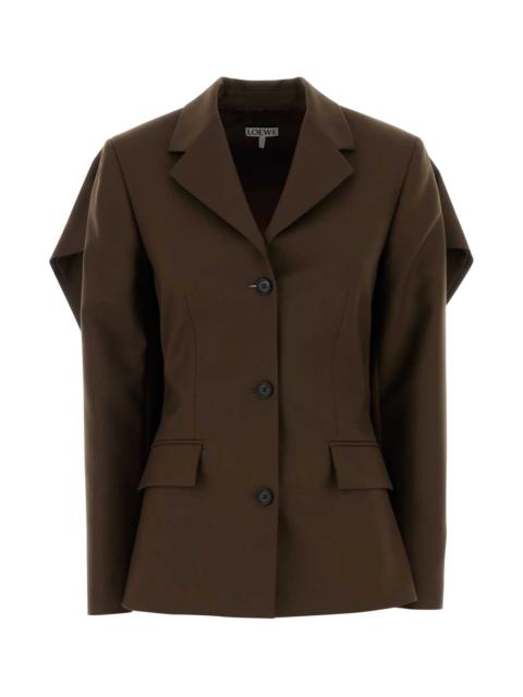 Loewe Loewe Women Brown Wool Blazer