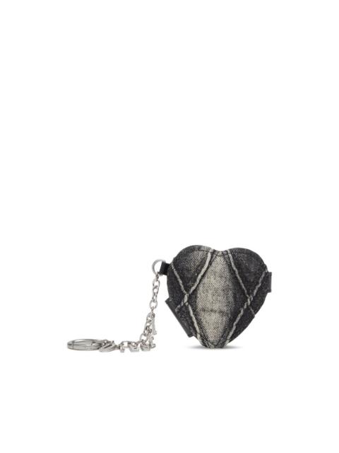 Diesel heart-shaped denim keychain