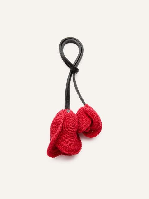 MAGDA BUTRYM Crochet rose charms in red