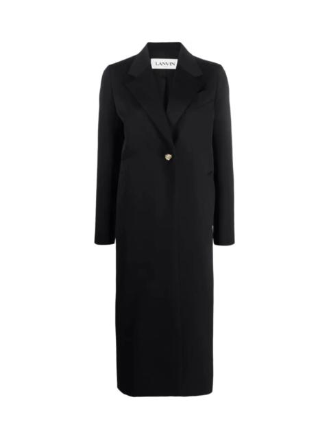 Black Single-breasted Tailored Coat