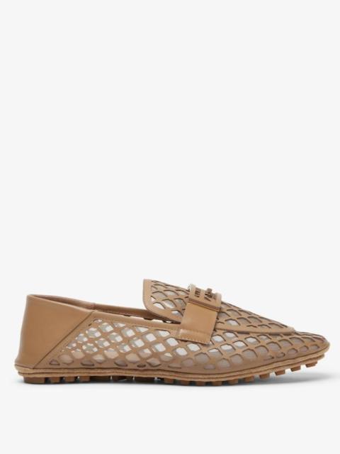FENDI Fendi FF Baguette Perforated Leather Driving Loafers, Brand Size 40 ( US Size 9.5 )