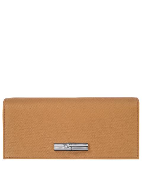 Longchamp Le Roseau Flap wallet Walnut - Leather