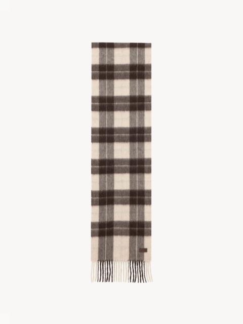 SAINT LAURENT TARTAN SCARF IN LLAMA AND WOOL