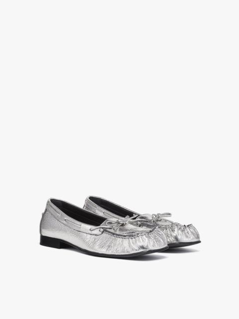 MCM Moccasin in Metallic Calf Leather