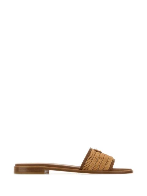 Prada Prada Women Brown Raffia Slippers
