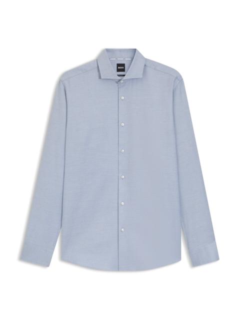 BOSS PRINTED REGULAR-FIT SHIRT IN COTTON TWILL