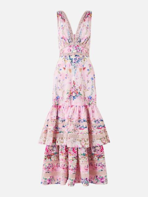 CAMILLA TWO TIERED GATHERED RUFFLE DRESS