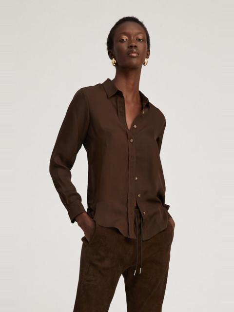 SPRWMN AMERICANO SILK FITTED BUTTON DOWN