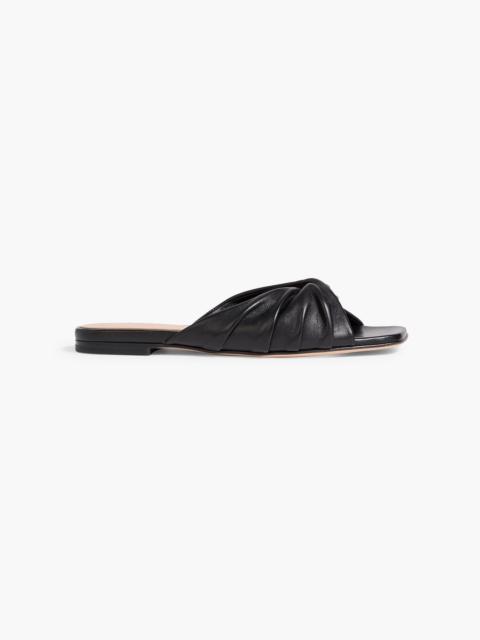 Gianvito Rossi Selene twisted leather slides