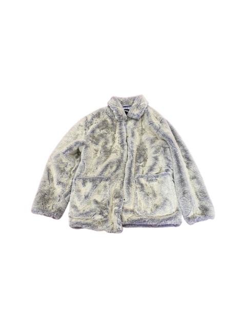 Faux fur 2 tone shop coat jacket