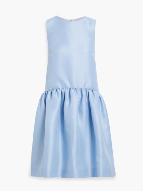 Oscar de la Renta Gathered duchesse silk-satin dress
